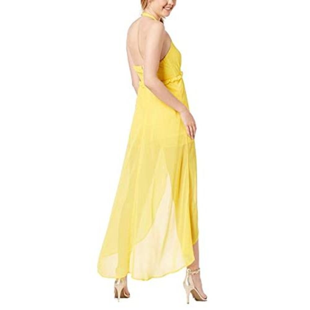 Material Girl Juniors Halter Romper With Sheer Overlay Maxi Skirt